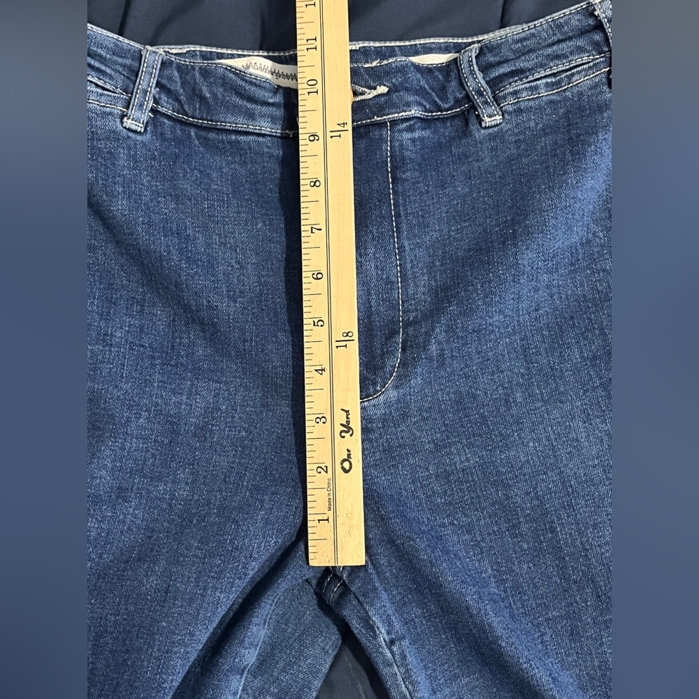Pilcro Anthropologie Dark Cropped High Waist Wide Leg Jeans sz 27 - Picture 7 of 13